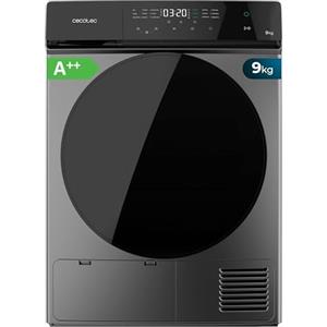 Cecotec Asciugatrice per pompa di calore 9 Kg Bolero DressCode Dry 9400 Steel A++. Asciugatura automatica, a basso consumo, Full Touch, 15 programmi, tamburo in acciaio inox, KidLock, funzione di