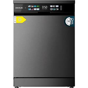 Cecotec Lavastoviglie da incasso Bolero Aguazero 6210 Dark D. 60cm, 15 coperti, Classe D, Display Color, Terzo vassoio, 14programmi, Dual Zone, Aquastop elettronico, Vassoio regolabile, AutoClean