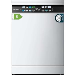Cecotec Lavastoviglie da incasso Bolero Aguazero 6700 B. 60cm, 15 coperti, Classe B, Motore Inverter Plus, Display Color, 14 programmi, O2 Dry, Turbo Dry+, Dual Zone, Vassoio regolabile, AutoClean