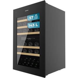 Cecotec Cantinetta Integrabile 57 Bottiglie Bolero Grandsommelier Duo 57000 Touch Black. Finitura Nera, Raffreddamento Silenzioso (38Db) E Pannello Di Controllo Tattile Led