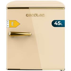 Cecotec Frigorifero Piccolo - Frigorifero Retro Sobremesa 45L Bolero CoolMarket TT Origin 45 Beige E, 55cm di Altezza e 44,7cm di Larghezza, Classe Energetica E, Icebox e Maniglia Cromata, Beige
