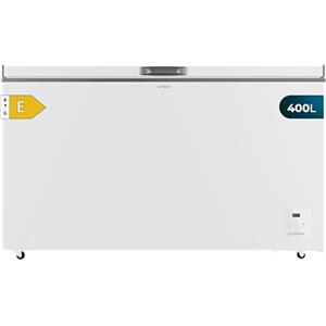 Cecotec Congelatore a pozzetto Bianco 400 Litri Bolero CoolMarket Chest 400 White E. 83,5 cm x 136,5 cm, Efficienza, Versatilità convertibile a Frigo, Compressore Inverter Plus, 2 ceste, Fast Freezing