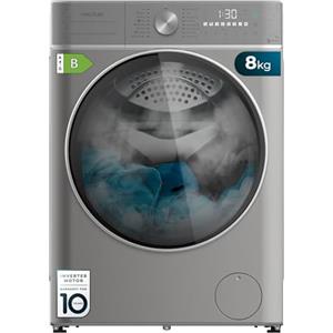 Cecotec Lavatrice Asciugatrice Carico frontale 8-5 Kg Bolero Wash&Dry 8580 Inverter Steel B. 1400 giri/min, 16 programmi, motore Inverter Plus, SteamMax, OnSmart, Fuzzy Logic, SpaCare e rilevatore di