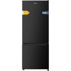 Cecotec Frigorifero Combinato Bolero CoolMarket Combi 205 DF Black E. 205L, Defrost, Fast Cooling, Classe E, Display Interno, Porta Reversibile, LED, 54x55x144 cm, design elegante e funzionale