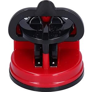 Hapivida Affilacoltelli, Affilacoltelli per Tazze Strumento per Affilare Coltelli Tascabili Manuale Forbici per Coltelli Tascabili a Mani Libere Affilacoltelli con Ventosa per Riparare Le Lame(rosso)