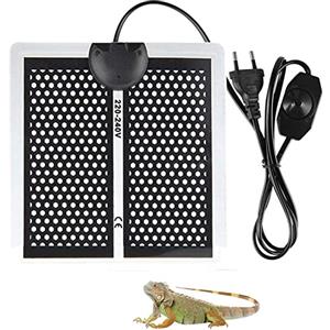NEKOSUKI Tappetini Riscaldanti per Rettili, Non Adesivo Tappetini riscaldanti per terrario Tappetino riscaldante per Acquario per rettili, lucertole, Tartarughe, Serpenti (5W-14x15cm)