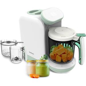 Cecotec Robot da Cucina per Bambini, Processore di Alimenti Nana BabyCare FoodProcessor. Bolle, Frulla, Sterilizza e Riscalda Biberon, senza BPA, Adatto per Frutta, Verdura e Carne, Include Ricettario