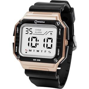 HMJIA Orologio Bambino Ragazzo con Sveglia Cronometro Luce LED Data Orologio Sportivo Impermeabile 3ATM Orologio Bambini per Ragazzi Orologio Digitale Bambino per Giovani Adolescenti (Oro)