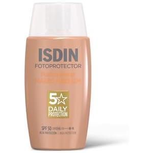 ISDIN Fotoprotector Fusion Water MAGIC Color Medium SPF 50 (50 ml) | Crema Solare Viso Colorata Leggera e Fase Esterna Acquosa