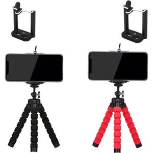 FDDU 2 Pezzi Flessibile Mini Cavalletto, Mini Treppiede Fotocamera, Mini TreppiedeFlessibile, Treppiede Smartphone Flessibile, Per Treppiede Tubo Allungabile, Viaggi Video Fotografia, Video Selfie