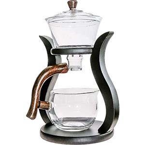 RORA Teiera semiautomatica in vetro teiera rotante per flusso d'acqua magnetico Set teiera in vetro(teiera senza tazze)