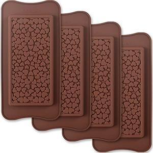 ionEgg Break Apart - Stampi in silicone per cioccolatini a forma di cuore, stampi per barrette proteiche ed energetiche fatte in casa, 4 confezioni
