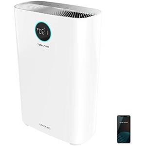 Cecotec Purificatore d'Aria per Allergie TotalPure 2500 Connected. Wi-Fi, CADR 260 m³/h, 3 Filtri Carbonio Attivo, Alta Efficienza, Copertura 65m³, 4 Velocità, Sensore 2.5, LED, Timer, Modalità Notte