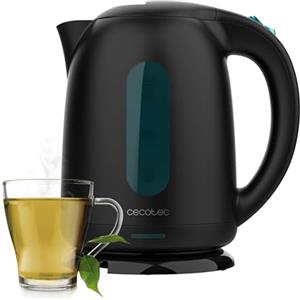 Cecotec Bollitore Elettrico 1,7L - Bollitore Acqua Thermosense 180 Black. con una Capacità di 1,7 Litri, Privo di BPA, con 2200 W di Potenza per un Riscaldamento Rapido ed Efficiente