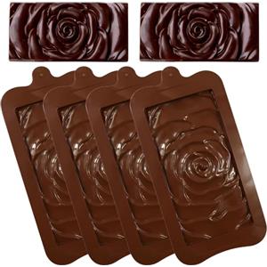 HPiano 4 Pezzi Cioccolatini Stampo Silicone,Stampo Barrette Silicone,Stampo Tavoletta Cioccolato,Stampo Cioccolato,Stampo Cioccolato Tavoletta per Cioccolato Fondente, Torte, Praline