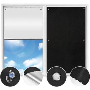 ZOYIZEN Tenda a rullo oscurante per lucernario, 48 x 73 cm, tessuto Oxford impermeabile 300D, senza fori, ventosa, protezione solare per lucernario, tenda oscurante
