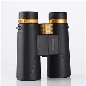 AMRTTWY binocolo. Binocolo da caccia e escursionismo Black Gold 12X42 ad alta definizione, trasparente, BAK4, telescopio ottico completo for birdwatching .compatto(10X42)