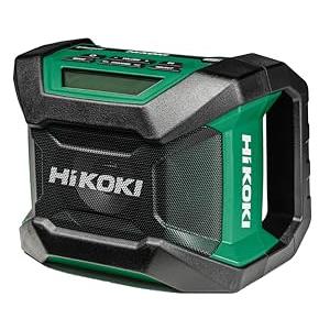 HiKOKI Radio da Cantiere - 18 V - Bluetooth, DAB+/FM, Design Robusto, Alto Volume, Lunga Durata, Incluso Adattatore AC - Senza Batteria e Caricabatterie