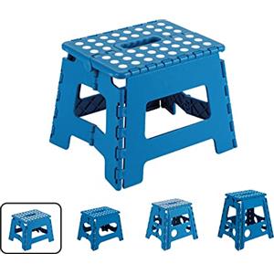 ARREGUI TB-022-A Sgabello Pieghevole Multiuso | Sgabello per Adulti o Bambini | Scala Pieghevole | Scalino | Sgabello per cucina, bagno, campeggio | 22 cm di altezza | Blu
