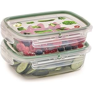 Snips |Set 2 Contenitori Per Alimenti 0,60 LT | Rettangolare|2x 0,60 LT |Made in Italy|Bpa Free