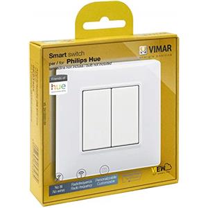 VIMAR 0K03906.04 Plana Philips Friends of Hue, kit di commutazione radio wireless, non richiede batterie, bianco