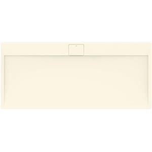 Ideal Standard - Ultra Flat S i.life, Piatto doccia rettangolare 180x80 in resina, Piletta di scarico lato lungo, Finitura opaca effetto pietra, Sabbia