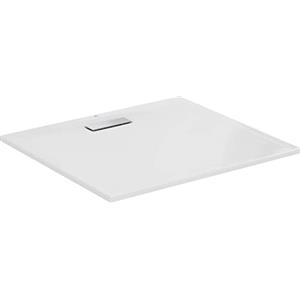 Ideal Standard - Ultra Flat New, Piatto doccia rettangolare 100x90 in acrilico, Foro piletta di scarico rettangolare, Bianco
