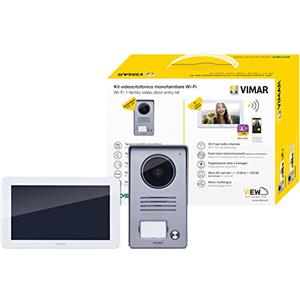 Vimar K40945 Kit Videocitofono Smart Monofamiliare Con Monitor Touch Screen Vivavoce Wifi, 1 Alimentatore Multispina, ‎Bianco, ‎26.5 x 10.8 x 20 cm, 1.45 Kg