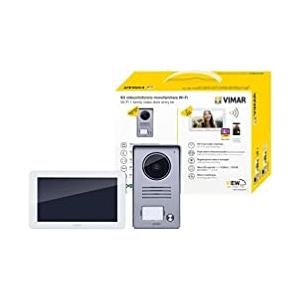 VIMAR K40955 Kit videocitofonico da parete con: videocitofono touch screen vivavoce Wi-Fi a colori LCD 7