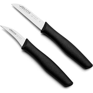 Arcos Series Nova - Set Coltelli da Paring - Lama in Acciaio Inox Nitrum - Manico Polipropilene Colore Nero