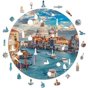 Iconic Puzzles- Paesaggi Naturali Puzzle in Legno, Multicolore, S, 200 PCs, 24VENEZIAS
