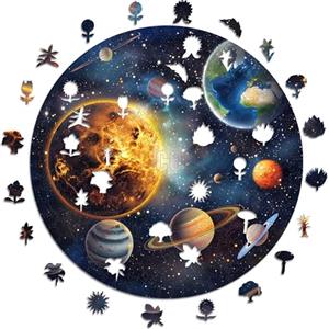 Iconic Puzzles- Armonia Solare Spazio Puzzle in Legno, Colore per Adulti e Bambini, S, 200 PCs, 100% Sostenibile