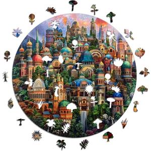 Iconic Puzzles - Dimore Incantate, puzzle in legno 100% sostenibile, Regali per Bambini e Adulti, taglia L, 600 Pezzi
