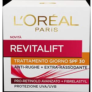 L'Oréal Paris Crema Viso Giorno Revitalift, Azione Antirughe con Pro-Retinolo Avanzato, Protezione Solare SPF 30, 50 ml