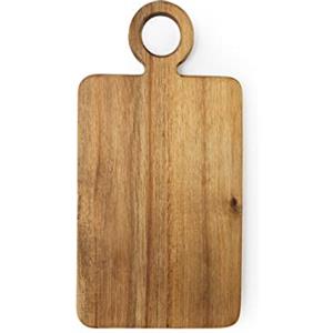 Excelsa Real Wood Tagliere con Manico, Legno di Acacia, Verde