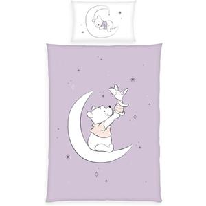Herding Set di Biancheria da Letto, Winnie the Pooh, Federa 40 x 60 cm con Design Reversibile, Copripiumino 100 x 135 cm, Con Chiusura a Cerniera, 100% Cotone