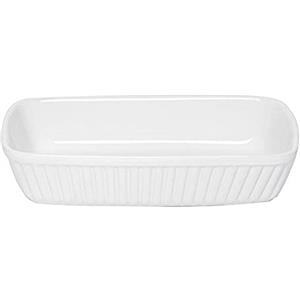 Excelsa Pirofila Rettangolare Perfetta per infornare Ogni Tipo di pietanza, Ceramica, Bianco, 25 X 15