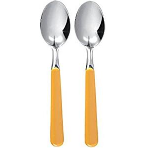 Excelsa Set Cucchiaini in Acciaio Inox, Giallo, 2 Pezzi