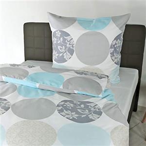 Bierbaum, Biancheria da Letto in Raso, Multicolore (Mehrfarbig), 155 x 220 cm