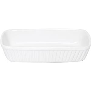 Excelsa Pirofila Rettangolare Perfetta per infornare Ogni Tipo di pietanza, Ceramica, Bianco, 28 X 22