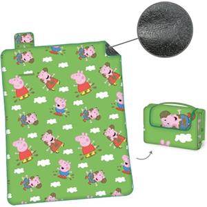 Herding Coperta da picnic Peppa Pig, 125 x 160 cm, Lato Superiore in 100% Poliammide, Lato inferiore in Polietilene Impermeabile