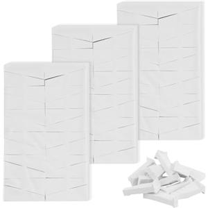 EASYKEENECOM 72 spugne per trucco, triangolari, piccole spugne per trucco, ideali per fondotinta liquido, polvere, protezione solare, crema, unghie e viaggi (bianco)
