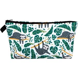 Futuhada Borsa Cosmetica in Tela, Bradipo Borsa da Toilette, Stampate Pochette Trucchi da Viaggio, Portatile Trousse Trucchi con Cerniera, Multifunzionale Bellezza Borse Organizer per Donna Uomo (A)