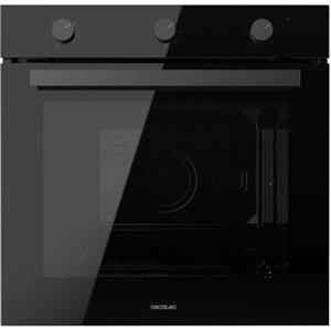 Cecotec Forno da Incasso Multifunzione Bolero Hexa M236000 Glass Black Time A. 2800W, 70L, 6 funzioni: Defrost, Convenzionale, Convezione. Cooling Fan, Timer, Base XXL, Porta Tripla Vetro. Classe A