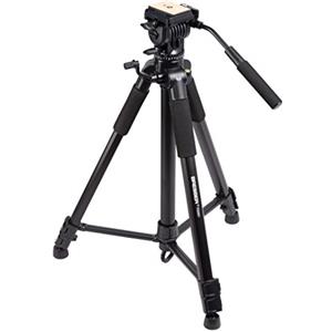BRESSER F002036 Treppiede TR-688V con Testa fluida a due Direzioni - Altezza 170 cm, nero