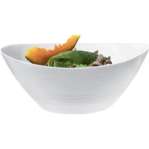 Bormioli Rocco Insalatiera Prometeo 25x24 cm in Vetro Opale Bianco con Effetto Embossed