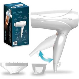 Cecotec Asciugacapelli Ionicare Travelwhite. 2400W Compatto E Pieghevole, Funzione Pro Ionizer, Flusso D'Aria Potente E Regolazione Turbo/Medio, Temperatura Per Capelli Perfetti, Tecnologia Haircare