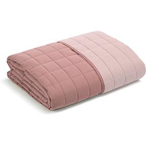 Caleffi - Copriletto Trapuntato Primaverile per letto Singolo - MODERN colore Rosa Tinta Unita in Microfibra