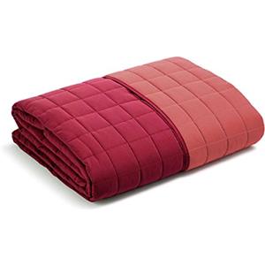 Caleffi - Copriletto Trapuntato Primaverile per letto Singolo - MODERN colore Rosso Tinta Unita in Microfibra