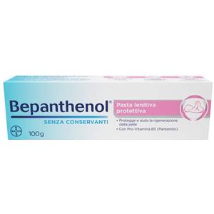 Bepanthenol Pasta Lenitiva Protettiva 100g - Crema Rigenerante con Pantenolo al 5% per Neonati e Bambini